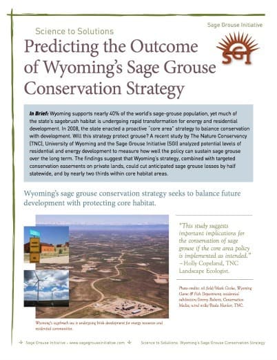 Predicting the Outcome of Wyoming’s Sage Grouse Conservation Strategy