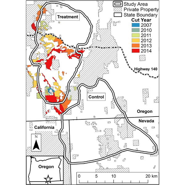 Short-Term Response of Sage-Grouse Nesting to Conifer Removal in the Northern Great Basin