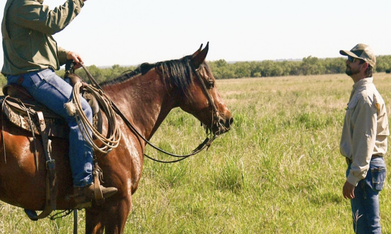 Texas rancher talking to USDA NRCS