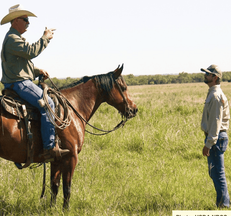Texas rancher talking to USDA NRCS
